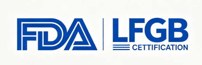 FDA and LFGB certification logos side by side
